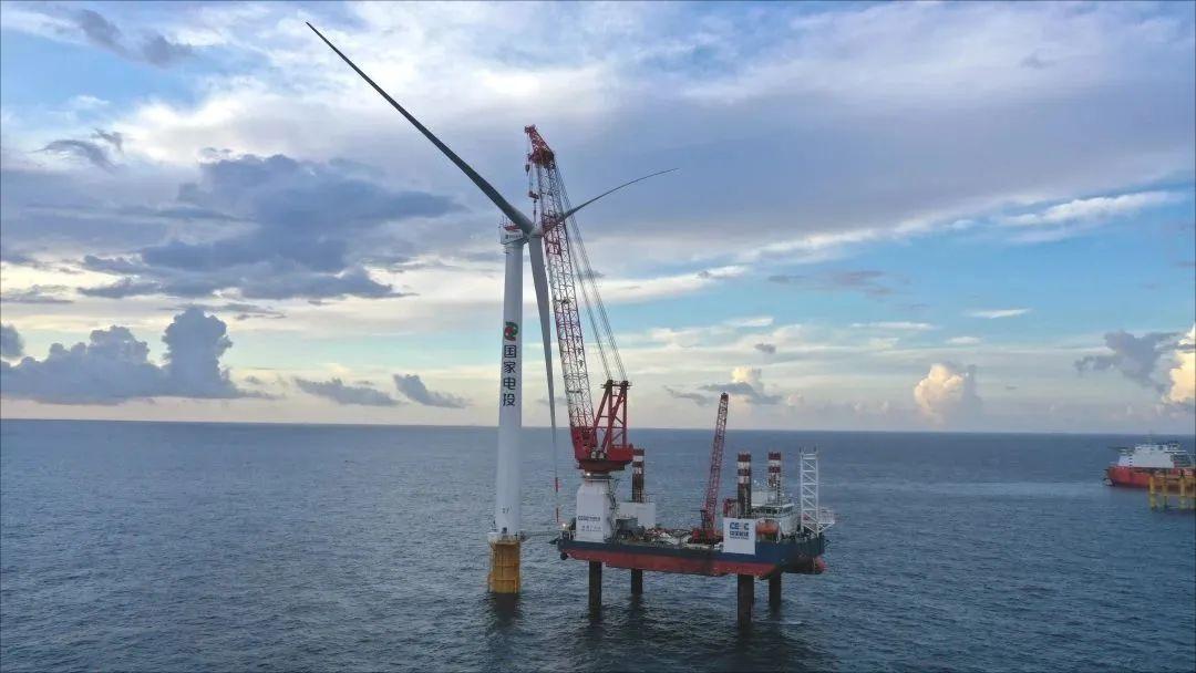 国家电投揭阳神泉二350MW海上风电项目增容项目全容量并网